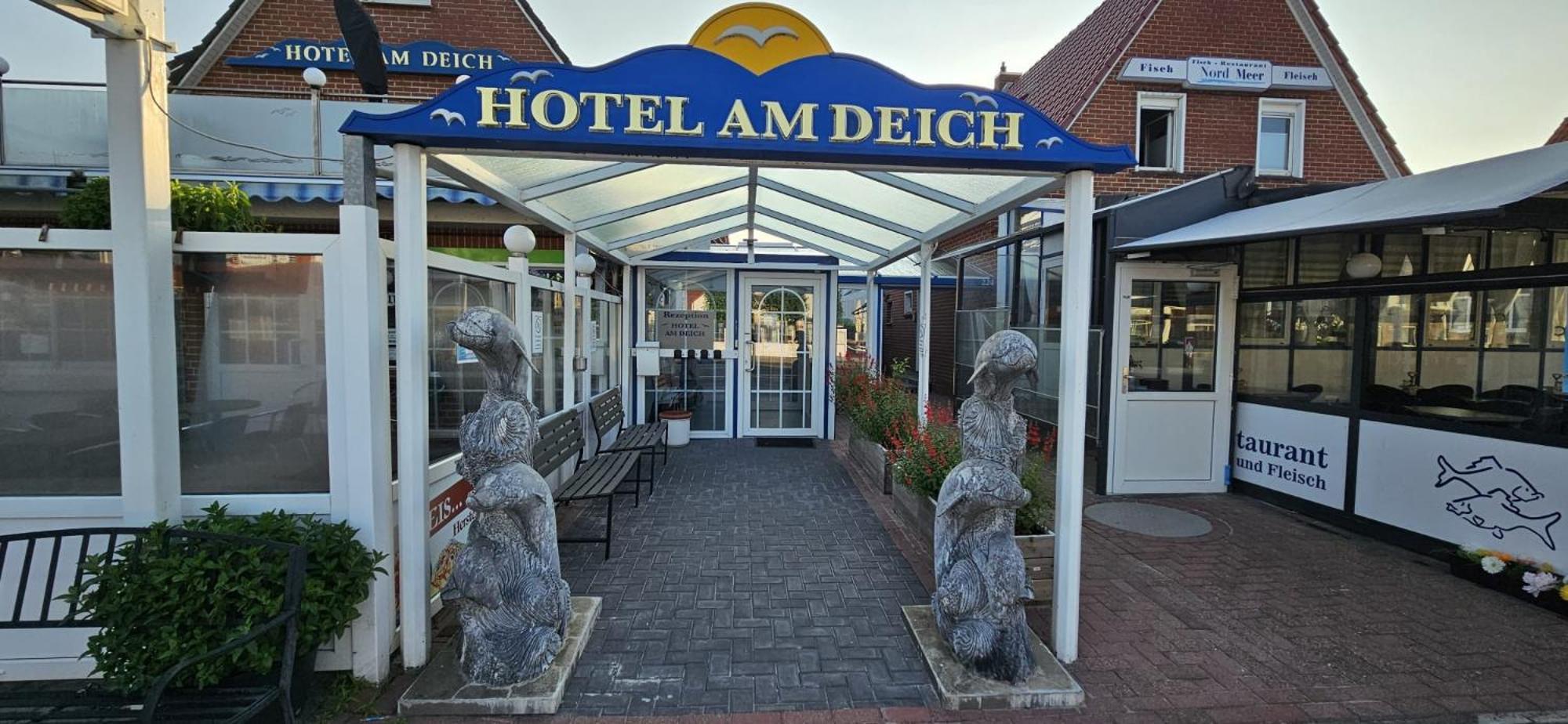 נורדייך Hotel Am Deich מראה חיצוני תמונה